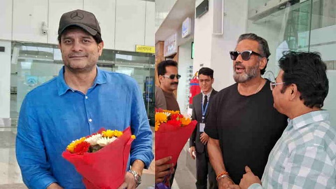 देहरादून पहुंचे एक्टर सुनील शेट्टी और जयदीप अहलावत, एयरपोर्ट पर हुआ स्वागत