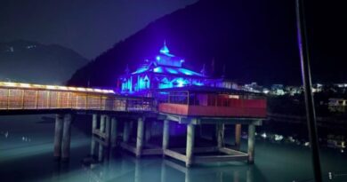 धारी देवी मंदिर परिसर को आकर्षक वॉल वॉशर लाइटिंग से सजाया गया, रात में दिखेगा मनमोहक दृश्य