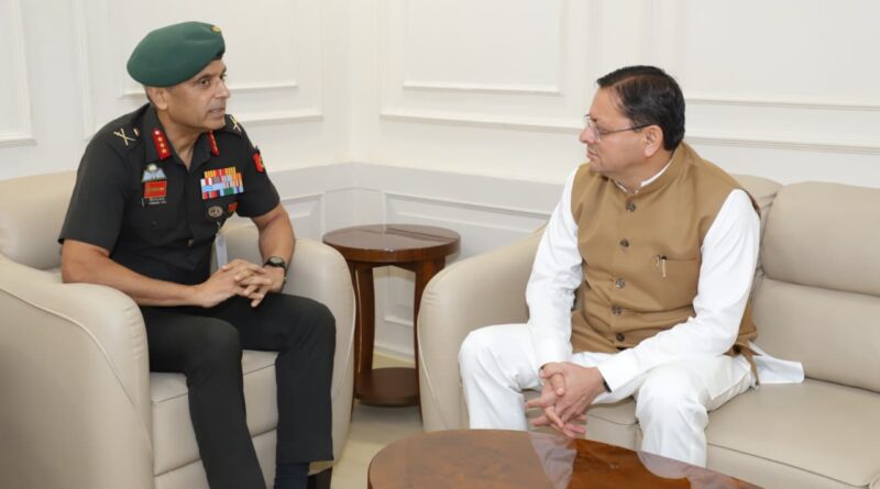 महानिदेशक एनसीसी लेफ्टिनेंट जनरल वीरेन्द्र वत्स ने मुख्यमंत्री धामी से नई दिल्ली में की शिष्टाचार भेंट