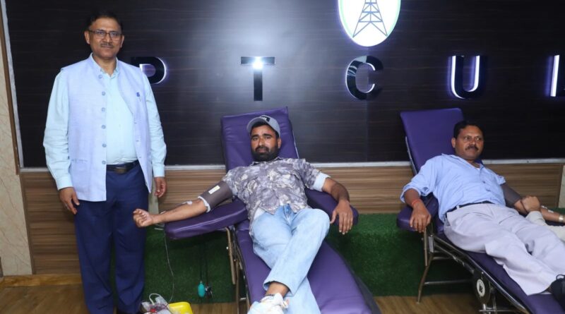 एमडी पी0सी0 ध्यानी के नेतृत्व में पिटकुल में किया गया स्वैच्छिक रक्तदान शिविर का आयोजन
